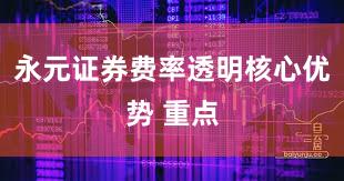 永元证券费率透明核心优势 重点